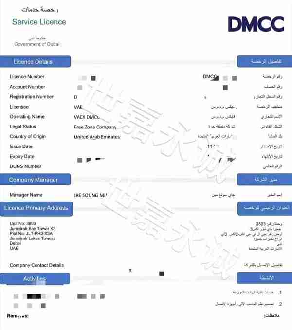 迪拜DMCC加密货币许可证！