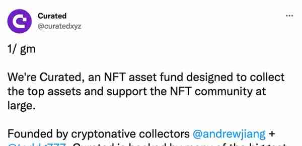 NFT基金Curated已筹集超3000万美元