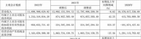 东阳光：2022年净利润12.43亿元 同比增长42.25%
