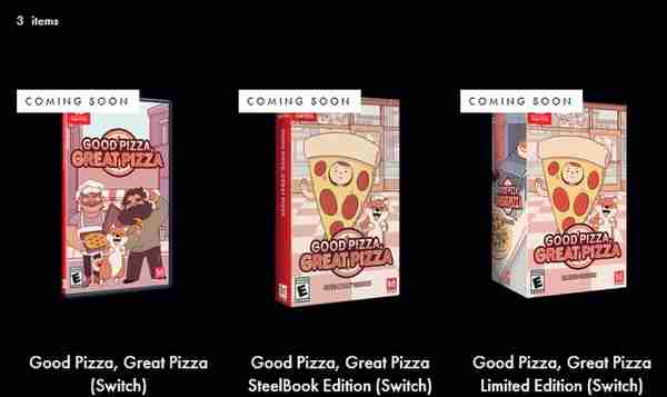 《可口的披萨，美味的披萨》将推出Switch实体版
