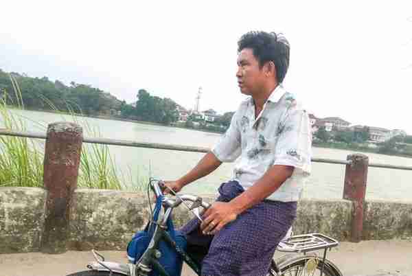 缅甸市场二手自行车当道