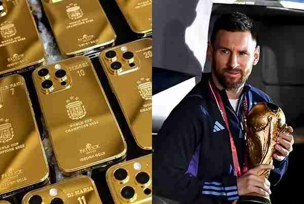 庆贺阿根廷再夺世界杯冠军，梅西定制黄金手机赠送给队友
