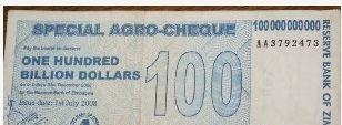 津巴布韦要发新币 它的1000亿曾只够买6颗花生米