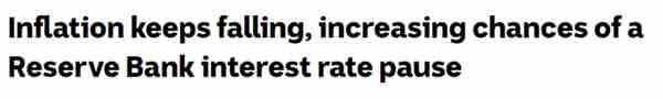 澳洲通胀大幅下降, 至6.8%超预期! 澳元小幅下跌, 央行暂停加息